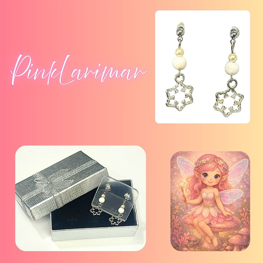 ピアス・イヤリング　ピンクラリマー